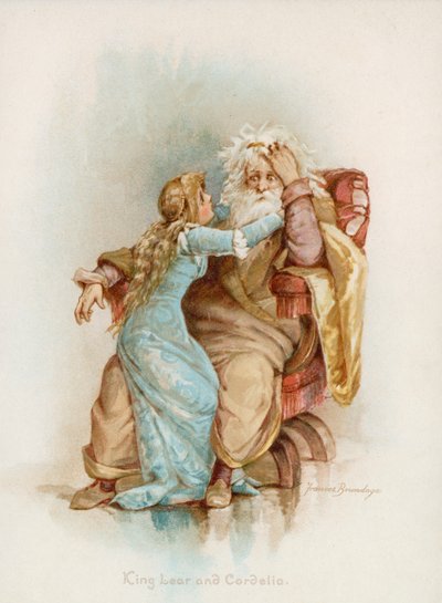 Rei Lear e Cordelia de Shakespeare de Frances Brundage