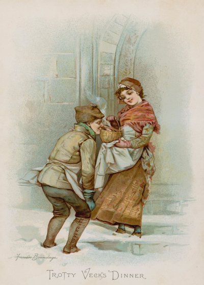 Jantar do Trotty Veck (chromolitho) de Frances Brundage