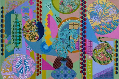 Jardin Sauvage, 2023 (acrílico sobre tela) de Frances Ferdinands