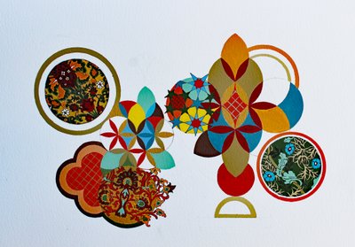 Branco sobre arroz #2, 2022 (acrílico sobre papel aquarelado) de Frances Ferdinands