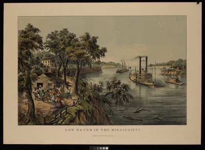 Baixa-mar no Mississipi Robert E Lee de Frances Flora Bond (c.1812-76) (after) Palmer
