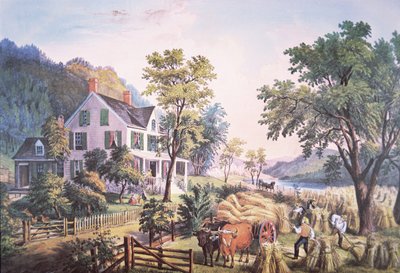 Cena da Fazenda Americana de Frances Flora Bond (c.1812 76) Palmer