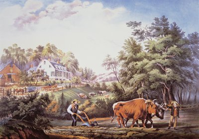 Cena da Fazenda Americana de Frances Flora Bond (c.1812 76) Palmer