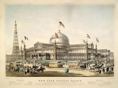 New York Crystal Palace, pub. 1853 por Currier & Ives de Frances Flora Bond Palmer
