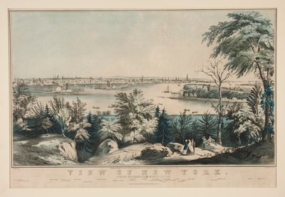 Vista de Nova Iorque a partir de Weehawken-North River de Frances Flora Bond Palmer