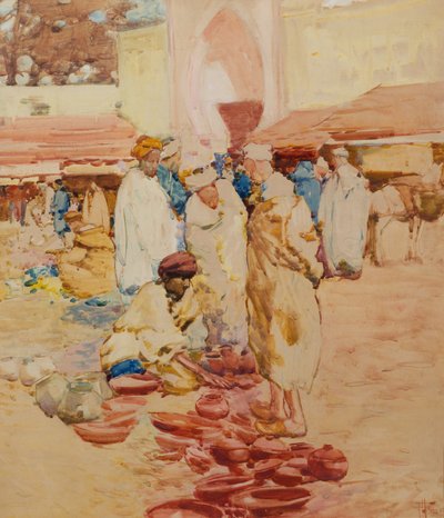 Mercado de cerâmica, Tânger de Frances Hodgkins