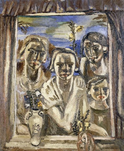 A Família, c.1926-1930 (óleo sobre tela) de Frances Hodgkins