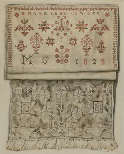 1829 Mostrar toalha de Frances Lichten