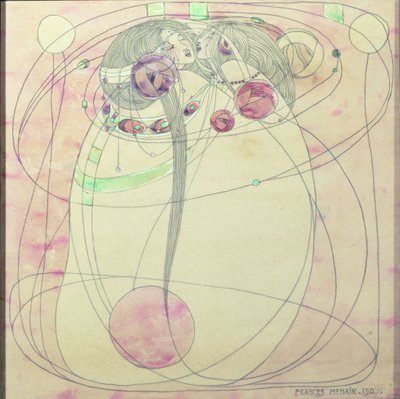 O Espírito da Rosa, 1903 (wc e lápis no papel) de Frances McNair