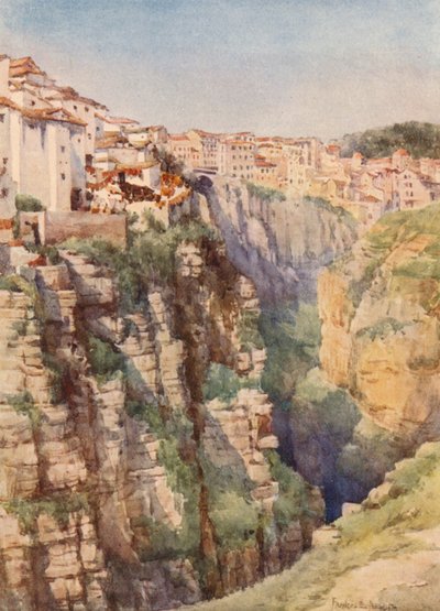 Desfiladeiro do Roumel, Constantine (litografia a cores) de Frances Nesbitt