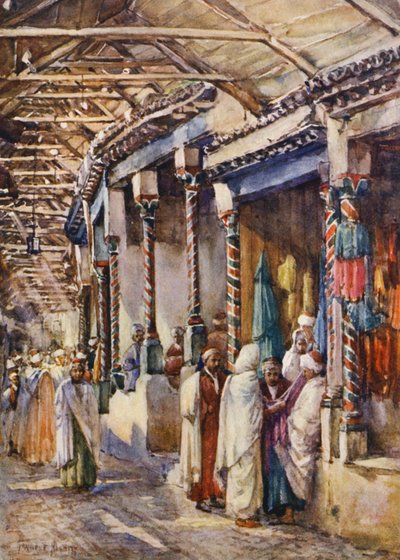 Souk el Trouk, Túnis (litografia a cores) de Frances Nesbitt