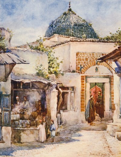 The Fritter Shop, Túnis (litografia a cores) de Frances Nesbitt