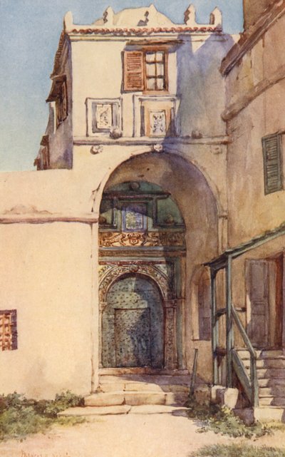 A Porta do Leopardo, Argel (litografia a cores) de Frances Nesbitt