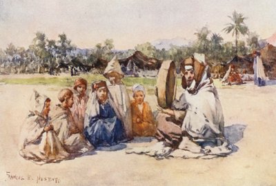 O Contador de Histórias (litografia a cores) de Frances Nesbitt