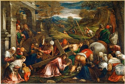La Montee au Calvaire - Jesus Cristo carregando a cruz ... de Francesco (1549 92) Bassano