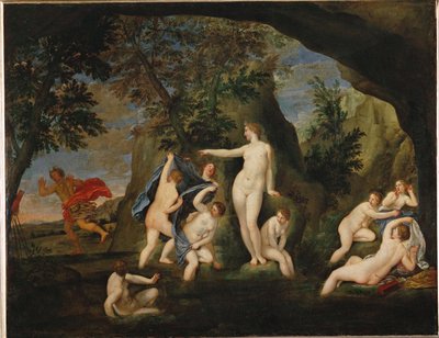 Acteon metamorphose en cerf - Actaion transformado em veado ... de Francesco Albani
