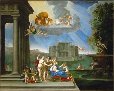 La toilette de Venus - Vénus na sua toilette ... de Francesco Albani
