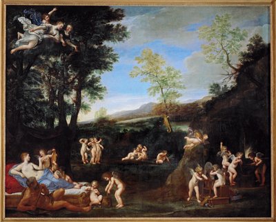 Le repos de Venus et de Vulcain - o repouso de Vénus e Vulcano ... de Francesco Albani