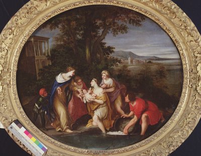 Moisés salvou do afogamento de Francesco Albani