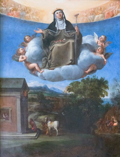 Santa Isabel em glória de Francesco Albani