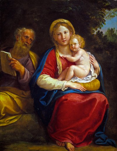 A Sagrada Família (óleo sobre cobre) de Francesco Albani