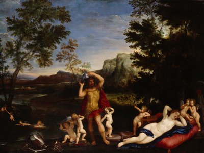 Vénus e Marte (óleo sobre tela) de Francesco Albani