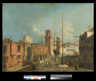Vista do Campo e do Portão do Arsenal, 1742-50 de Francesco Albotto