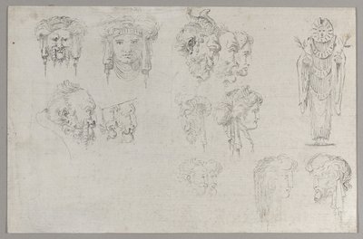 Estudos de Cabeças, ca. 1744. de Francesco Algarotti