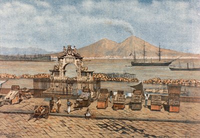 Praia de Santa Lucia, em Nápoles de Francesco Aversano
