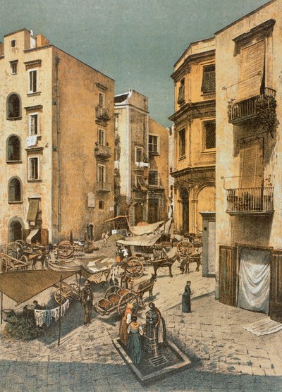 Vista da Praça Almo, em Nápoles de Francesco Aversano