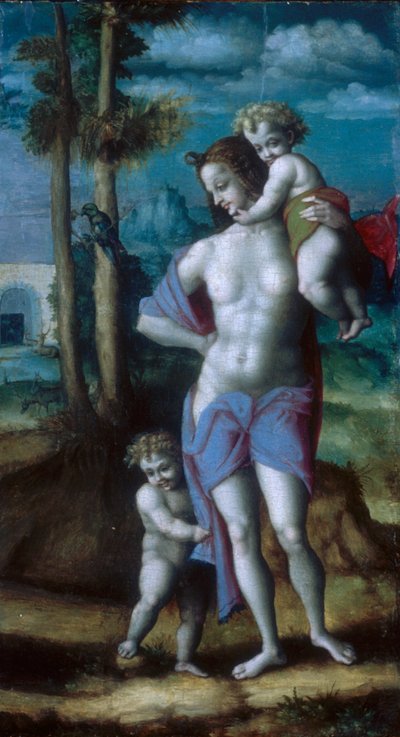 Eva com Caim e Abel de Francesco Bacchiacca