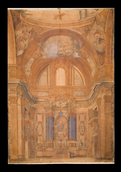 Vista do Interior do Gesu, Roma, 1716 de Francesco Bartoli