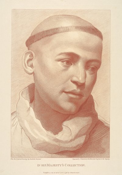 Cabeça de um monge de Francesco Bartolozzi