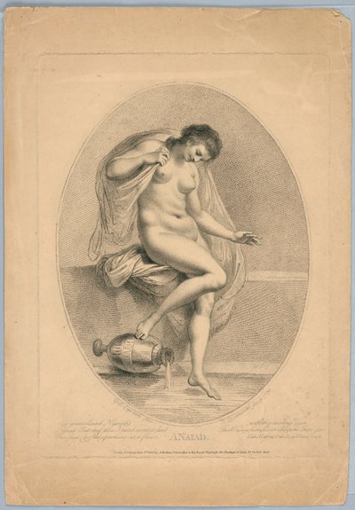 A Naiad (Mulher entrando em um banho) de Francesco Bartolozzi