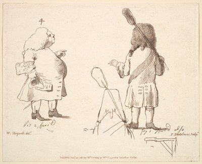 Caricaturas de Lord Melcombe e Lord Winchelsea, 22 de dezembro de 1781. de Francesco Bartolozzi
