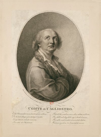 Conde Alexandre de Cagliostro 1743-1795. de Francesco Bartolozzi