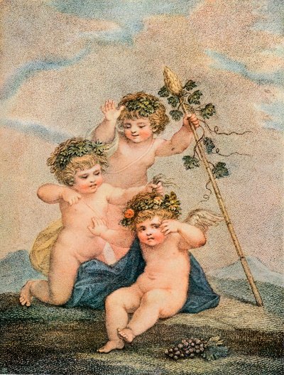 Cupidos, século c18 de Francesco Bartolozzi