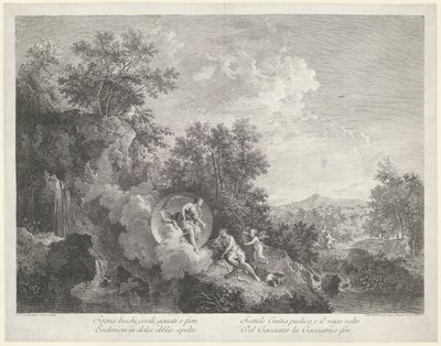 Diana visita Endymion adormecido de Francesco Bartolozzi