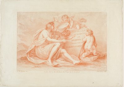 Frontispício do livro "Rudimentos de desenho" de Cipriani de Francesco Bartolozzi