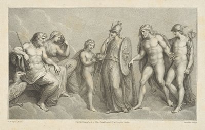 Hércules apresentado a Júpiter e Juno de Francesco Bartolozzi