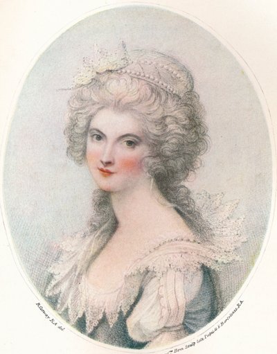 Senhora Sinclair, século c18th, 1916 de Francesco Bartolozzi
