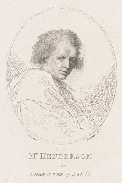 John Henderson, no personagem de Otelo de Iago Shakespeare, 1786. de Francesco Bartolozzi