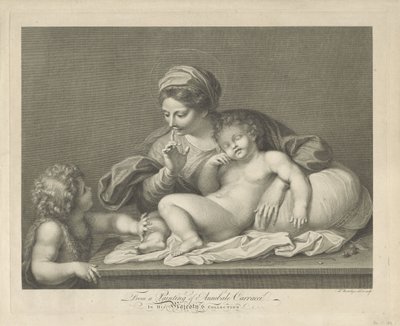 Maria com Criança e o jovem João Baptista de Francesco Bartolozzi