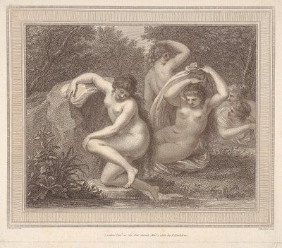 Ninfas e Diana a banhar-se de Francesco Bartolozzi