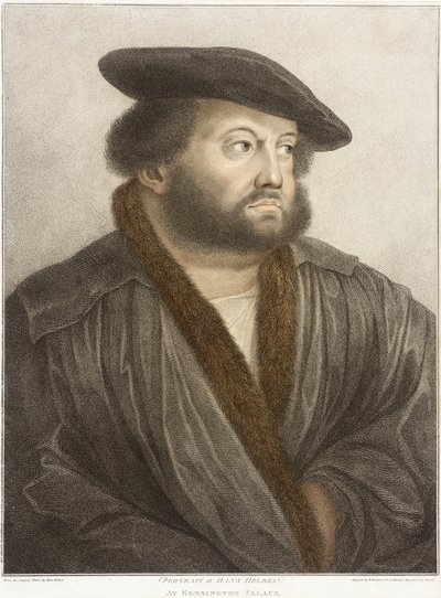 Retrato de Hans Holbein no Palácio de Kensington de Francesco Bartolozzi