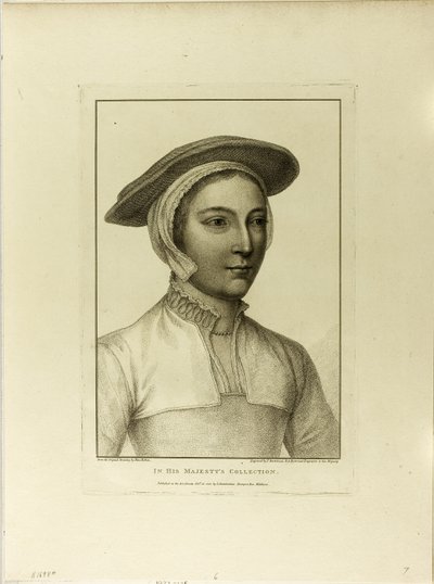 Retrato de uma jovem mulher de Francesco Bartolozzi