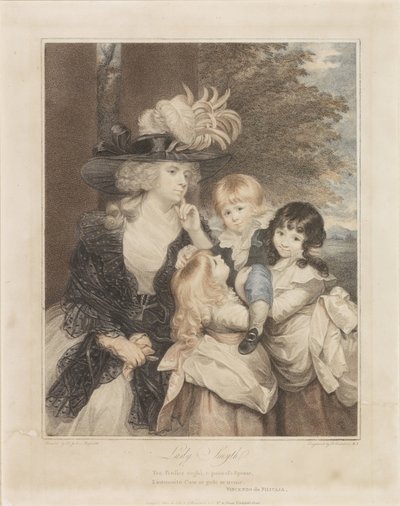 Retrato de Lady Smith e seus três filhos de Francesco Bartolozzi