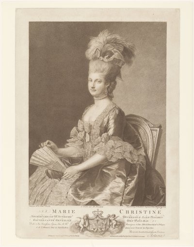 Retrato de Maria Cristina da Áustria de Francesco Bartolozzi