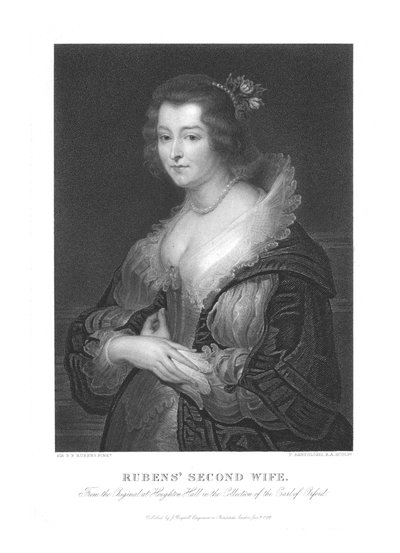Rubens Second Wife, meados do século XVIII. de Francesco Bartolozzi