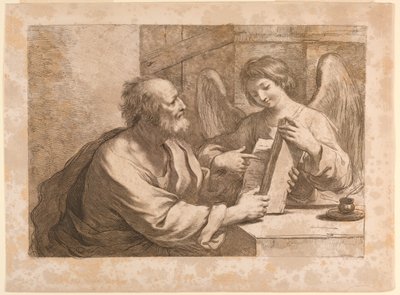 São Mateus com um anjo e livro de Francesco Bartolozzi